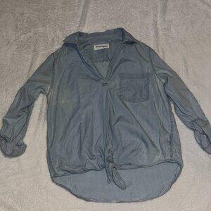 Young Hearts Run Free Blue Tie Shirt